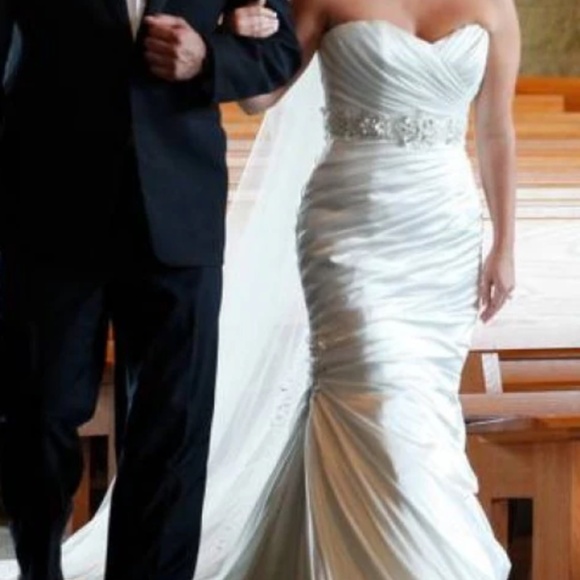 Demetrios Bridal DP228 White Size 20 NWT Corset Mermaid Wedding Dress $1,499 - Picture 6 of 7